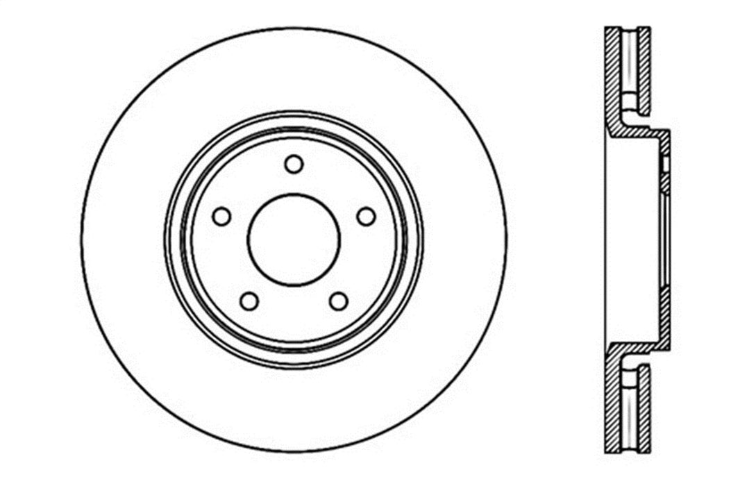 StopTech 128.42092CL StopTech Sport Cryo Cross Drilled Brake Rotor; Front Left - Truck Part Superstore