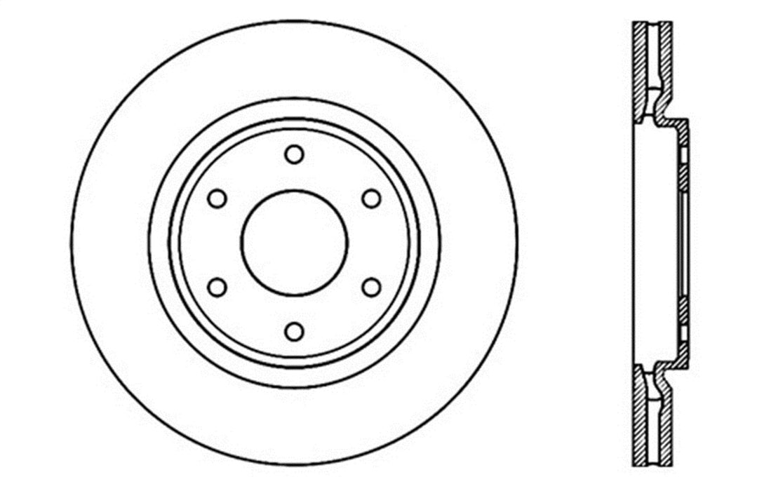 StopTech 128.42094R StopTech Sport Cross Drilled Brake Rotor; Front Right - Truck Part Superstore