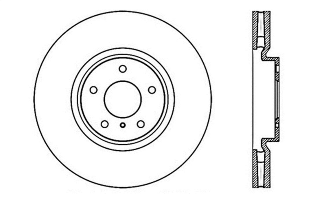 StopTech 128.42095CR StopTech Sport Cryo Cross Drilled Brake Rotor; Front Right - Truck Part Superstore