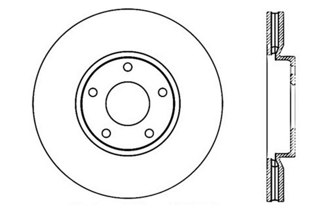 StopTech 128.42097R StopTech Sport Cross Drilled Brake Rotor; Front Right - Truck Part Superstore