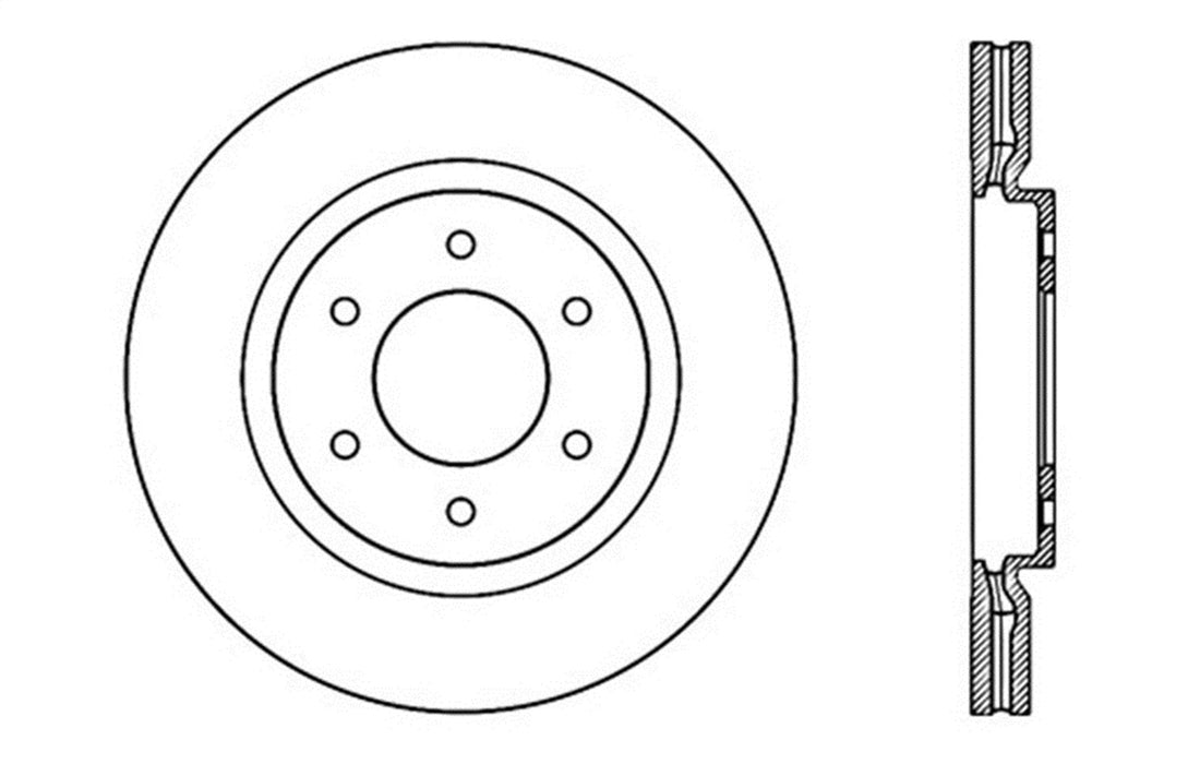 StopTech 128.42099L StopTech Sport Cross Drilled Brake Rotor; Front Left - Truck Part Superstore