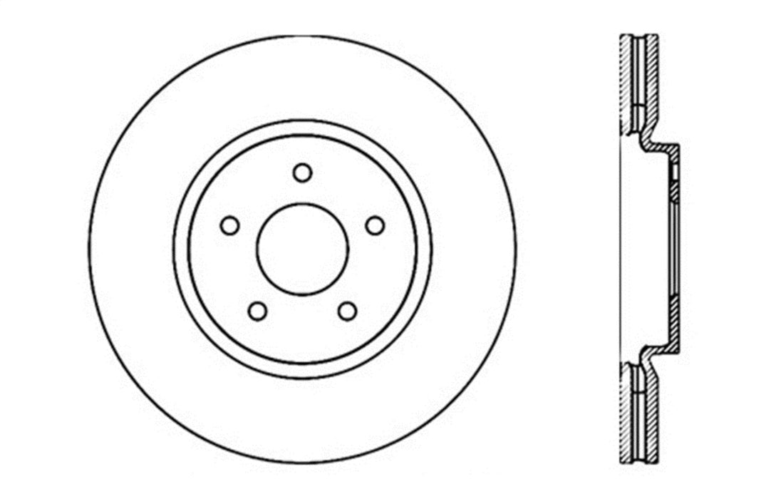 StopTech 128.42100CL StopTech Sport Cryo Cross Drilled Brake Rotor; Front Left - Truck Part Superstore