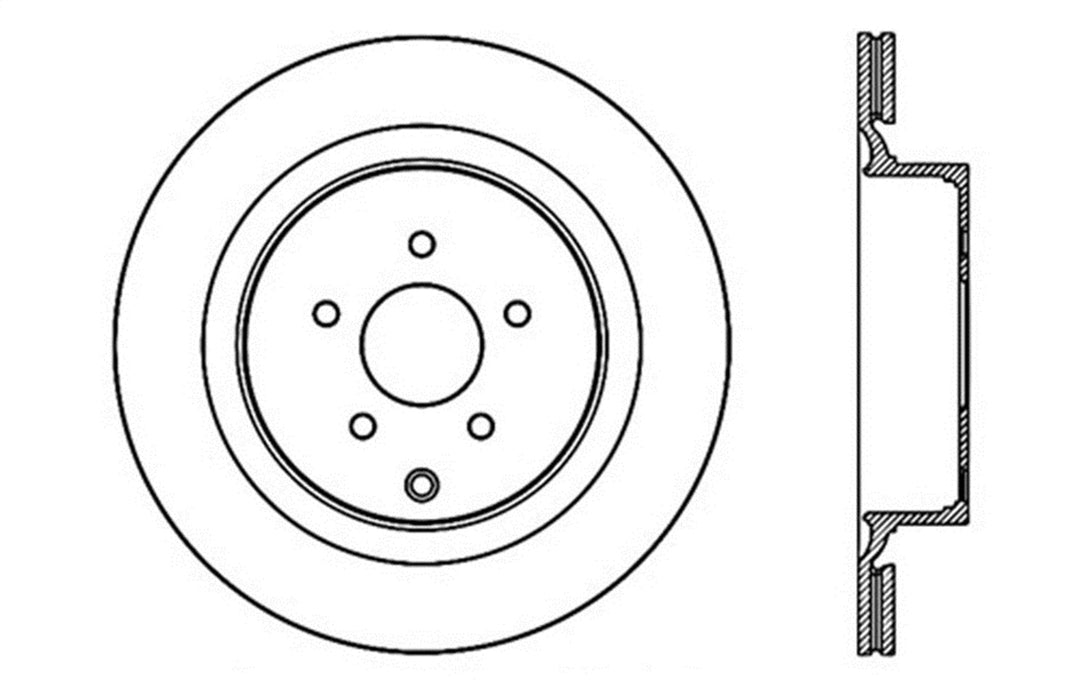 StopTech 128.42105CL StopTech Sport Cryo Cross Drilled Brake Rotor; Rear Left - Truck Part Superstore