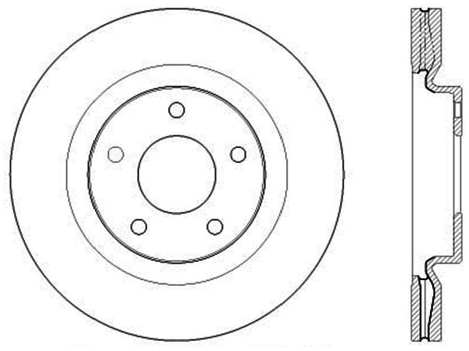 StopTech 128.42108R StopTech Sport Cross Drilled Brake Rotor; Front Right - Truck Part Superstore