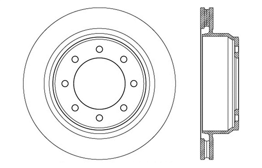 StopTech 128.42109L StopTech Sport Cross Drilled Brake Rotor; Rear Left - Truck Part Superstore
