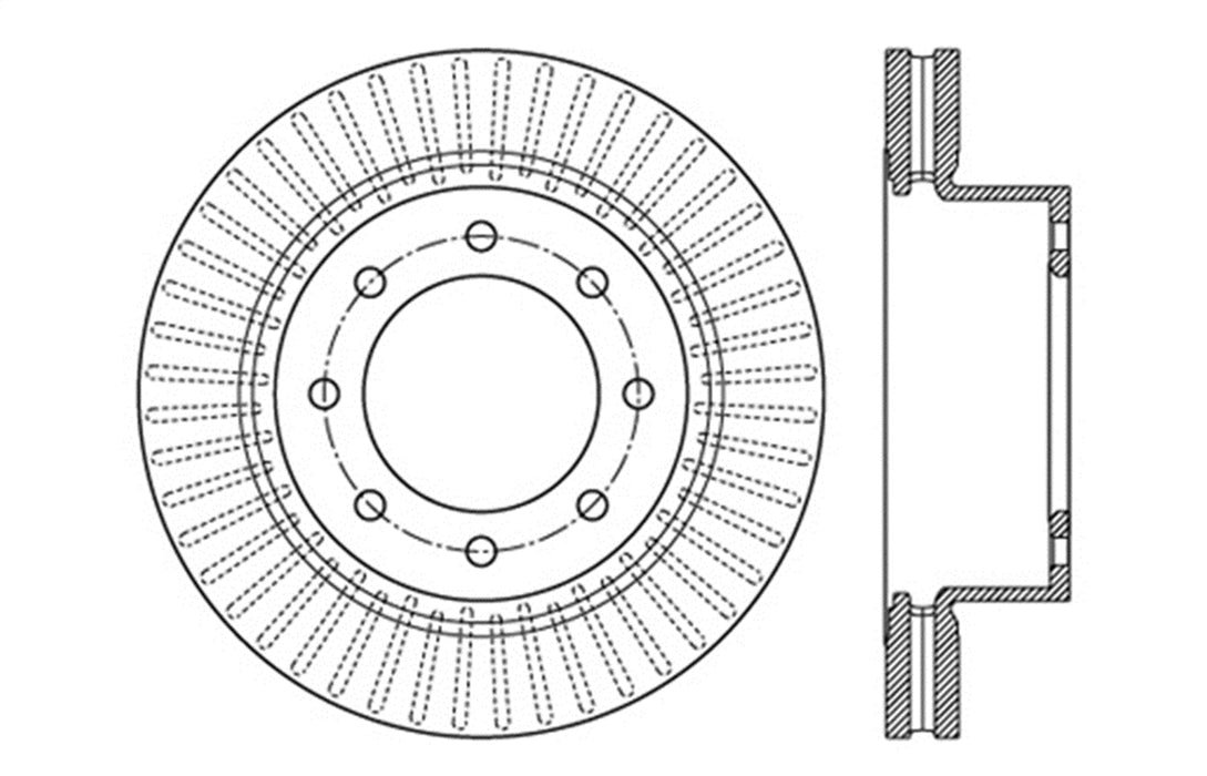 StopTech 128.42110R StopTech Sport Cross Drilled Brake Rotor; Front Right - Truck Part Superstore
