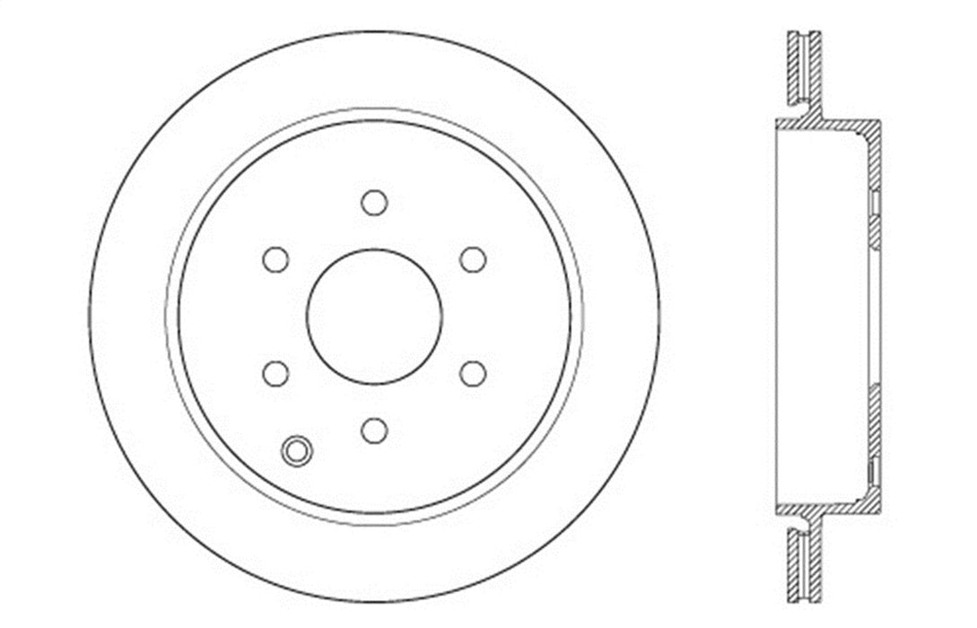 StopTech 128.42113R StopTech Sport Cross Drilled Brake Rotor; Rear Right - Truck Part Superstore