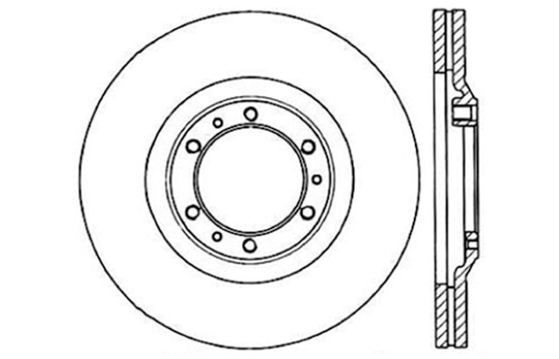 StopTech 128.43013R StopTech Sport Cross Drilled Brake Rotor; Front Right - Truck Part Superstore