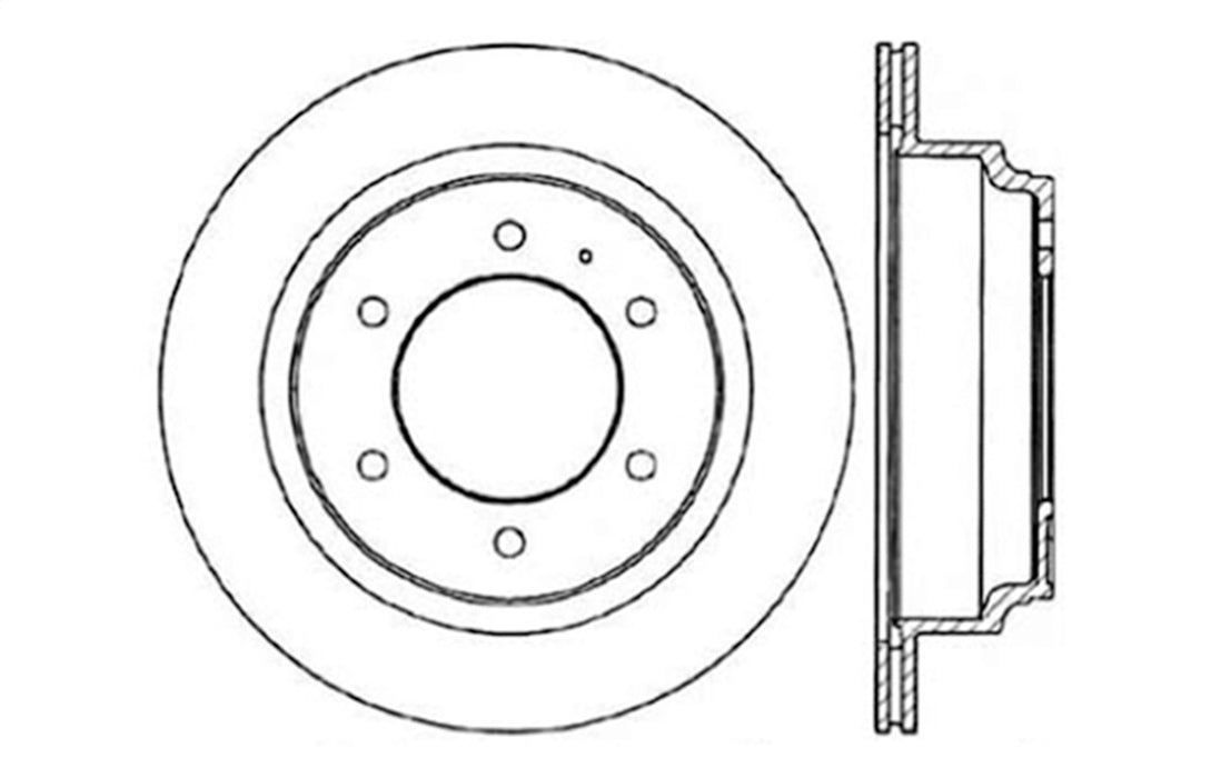 StopTech 128.43015L StopTech Sport Cross Drilled Brake Rotor; Rear Left - Truck Part Superstore