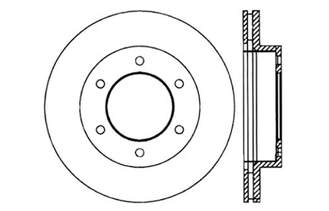 StopTech 128.43018L StopTech Sport Cross Drilled Brake Rotor; Front Left - Truck Part Superstore