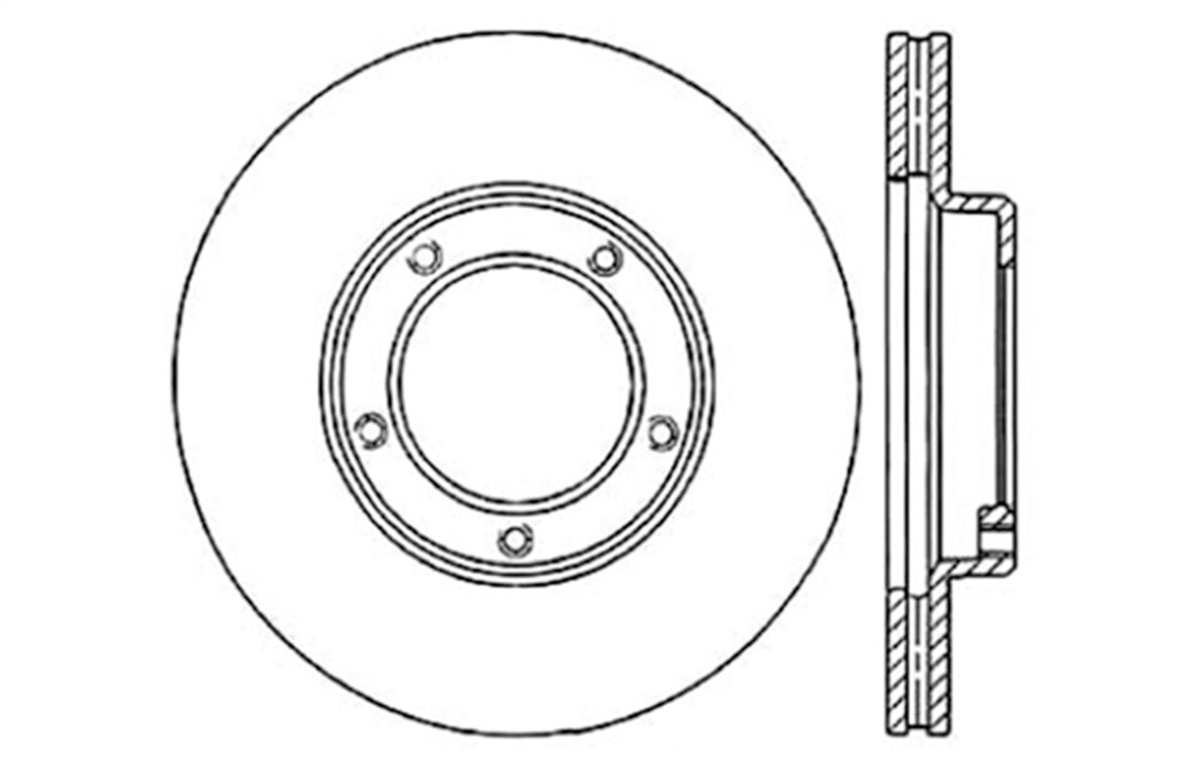 StopTech 128.44030L StopTech Sport Cross Drilled Brake Rotor; Front Left - Truck Part Superstore