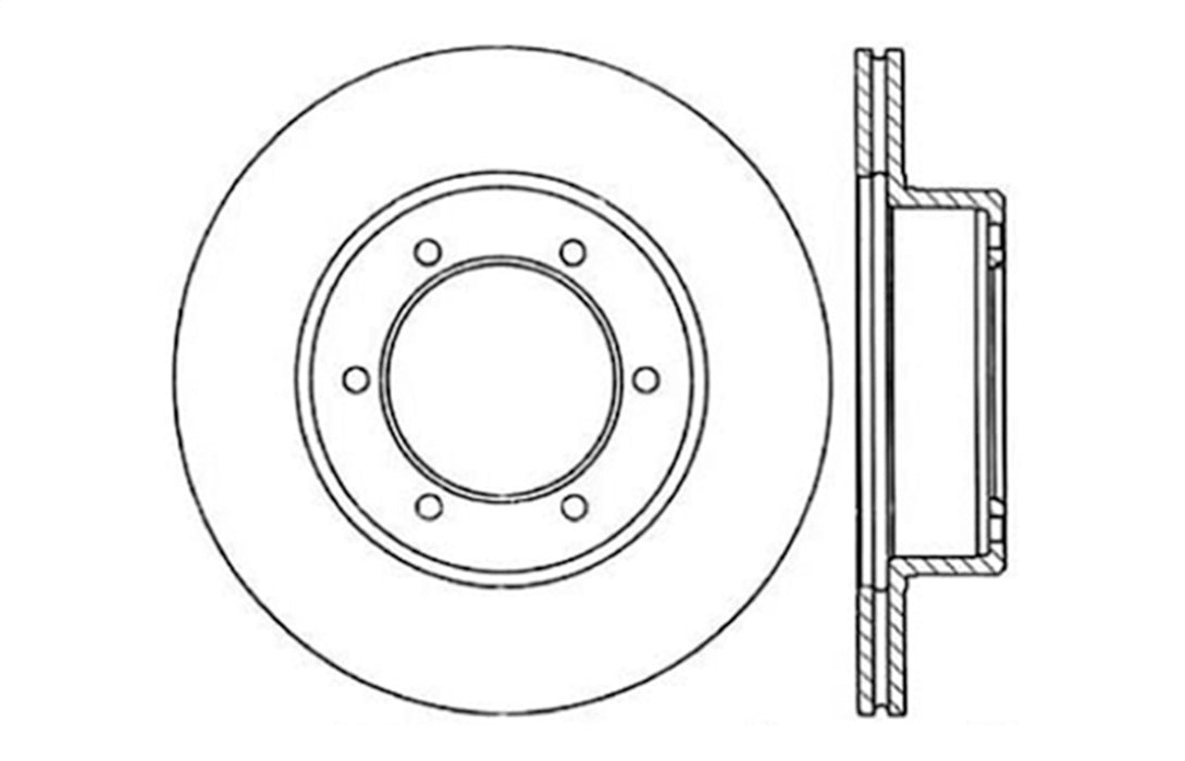 StopTech 128.44044CR StopTech Sport Cryo Cross Drilled Brake Rotor; Front Right - Truck Part Superstore