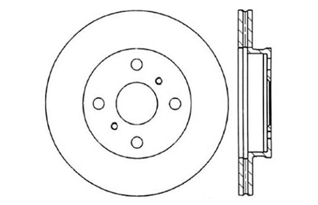 StopTech 128.44075CR StopTech Sport Cryo Cross Drilled Brake Rotor; Front Right - Truck Part Superstore