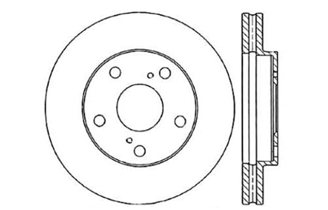 StopTech 128.44078CR StopTech Sport Cryo Cross Drilled Brake Rotor; Front Right - Truck Part Superstore