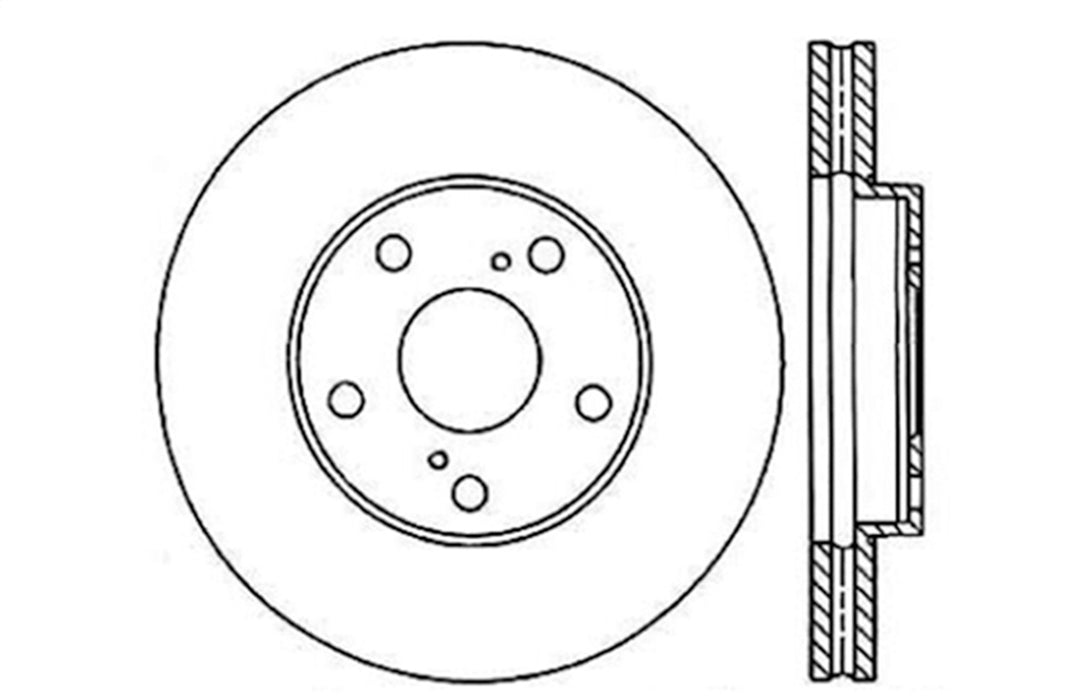 StopTech 128.44079L StopTech Sport Cross Drilled Brake Rotor; Front Left - Truck Part Superstore