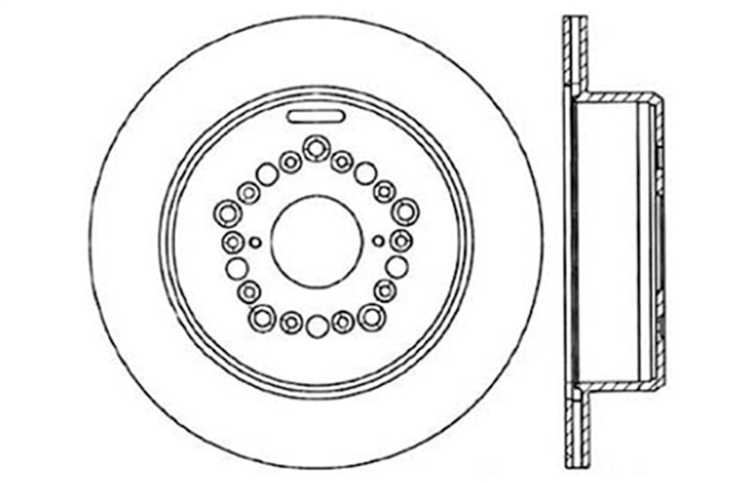 StopTech 128.44084R StopTech Sport Cross Drilled Brake Rotor; Rear Right - Truck Part Superstore
