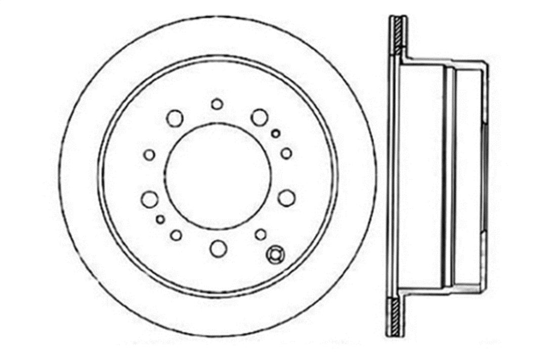 StopTech 128.44087L StopTech Sport Cross Drilled Brake Rotor; Rear Left - Truck Part Superstore