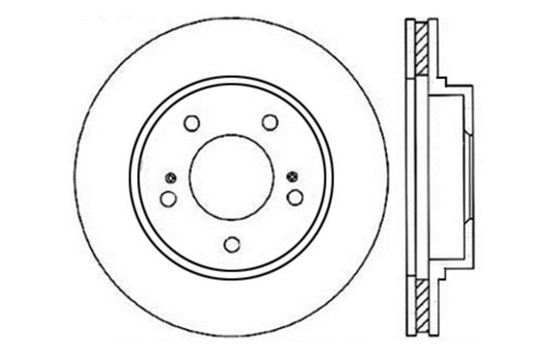 StopTech 128.44088CR StopTech Sport Cryo Cross Drilled Brake Rotor; Front Right - Truck Part Superstore