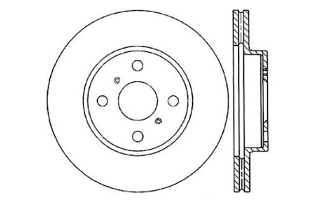 StopTech 128.44092R StopTech Sport Cross Drilled Brake Rotor; Front Right - Truck Part Superstore