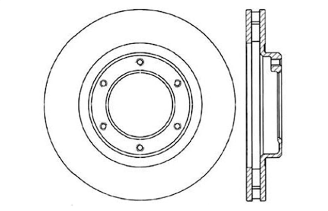 StopTech 128.44093R StopTech Sport Cross Drilled Brake Rotor; Front Right - Truck Part Superstore