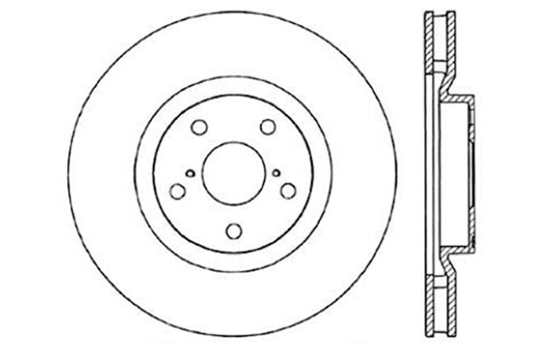 StopTech 128.44103L StopTech Sport Cross Drilled Brake Rotor; Front Left - Truck Part Superstore