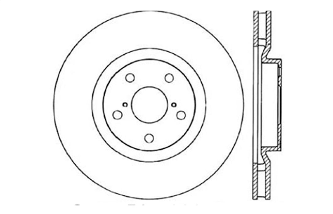 StopTech 128.44104CR StopTech Sport Cryo Cross Drilled Brake Rotor; Front Right - Truck Part Superstore