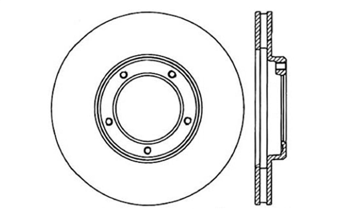 StopTech 128.44108R StopTech Sport Cross Drilled Brake Rotor; Front Right - Truck Part Superstore