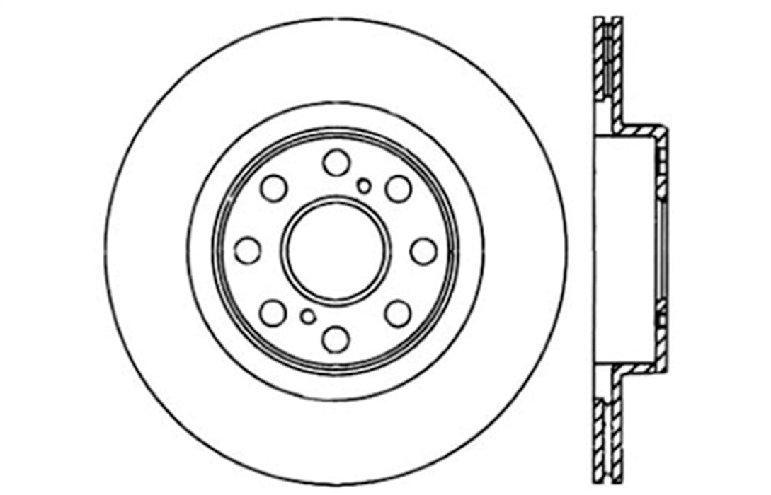StopTech 128.44120R StopTech Sport Cross Drilled Brake Rotor; Rear Right - Truck Part Superstore