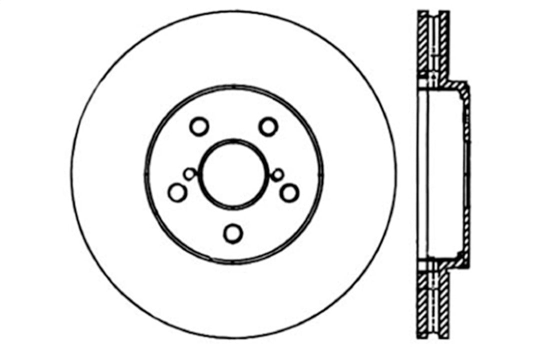 StopTech 128.44122L StopTech Sport Cross Drilled Brake Rotor; Front Left - Truck Part Superstore