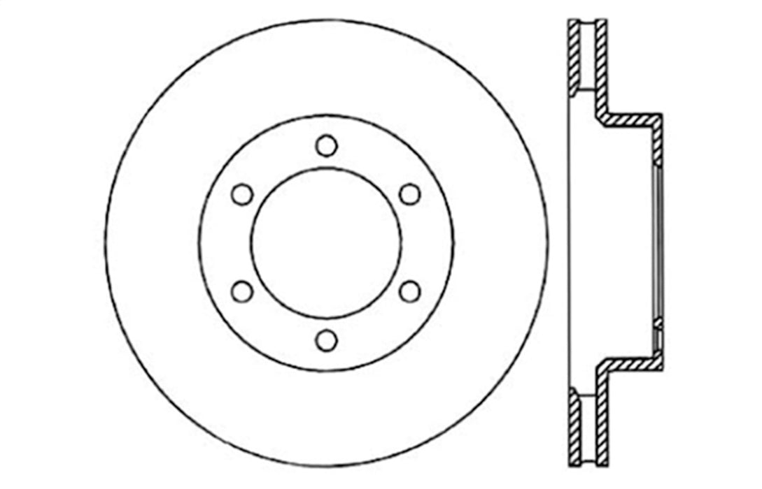 StopTech 128.44127R StopTech Sport Cross Drilled Brake Rotor; Front Right - Truck Part Superstore