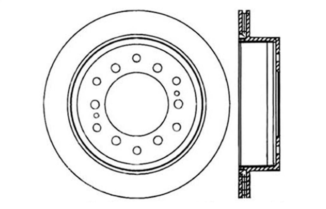 StopTech 128.44128R StopTech Sport Cross Drilled Brake Rotor; Rear Right - Truck Part Superstore