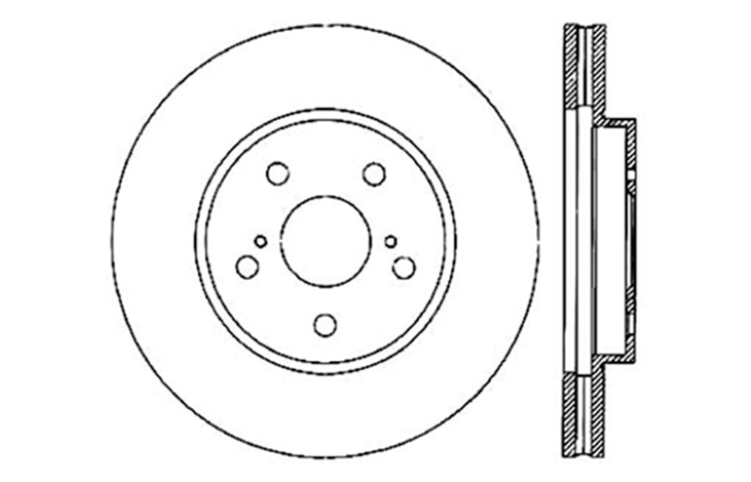 StopTech 128.44130CR StopTech Sport Cryo Cross Drilled Brake Rotor; Front Right - Truck Part Superstore