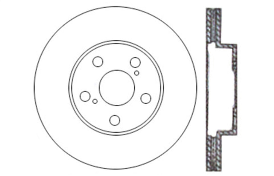 StopTech 128.44135L StopTech Sport Cross Drilled Brake Rotor; Front Left - Truck Part Superstore