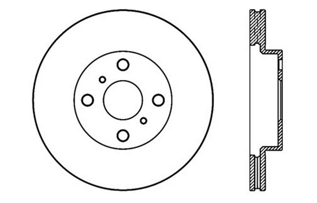 StopTech 128.44143R StopTech Sport Cross Drilled Brake Rotor; Front Right - Truck Part Superstore