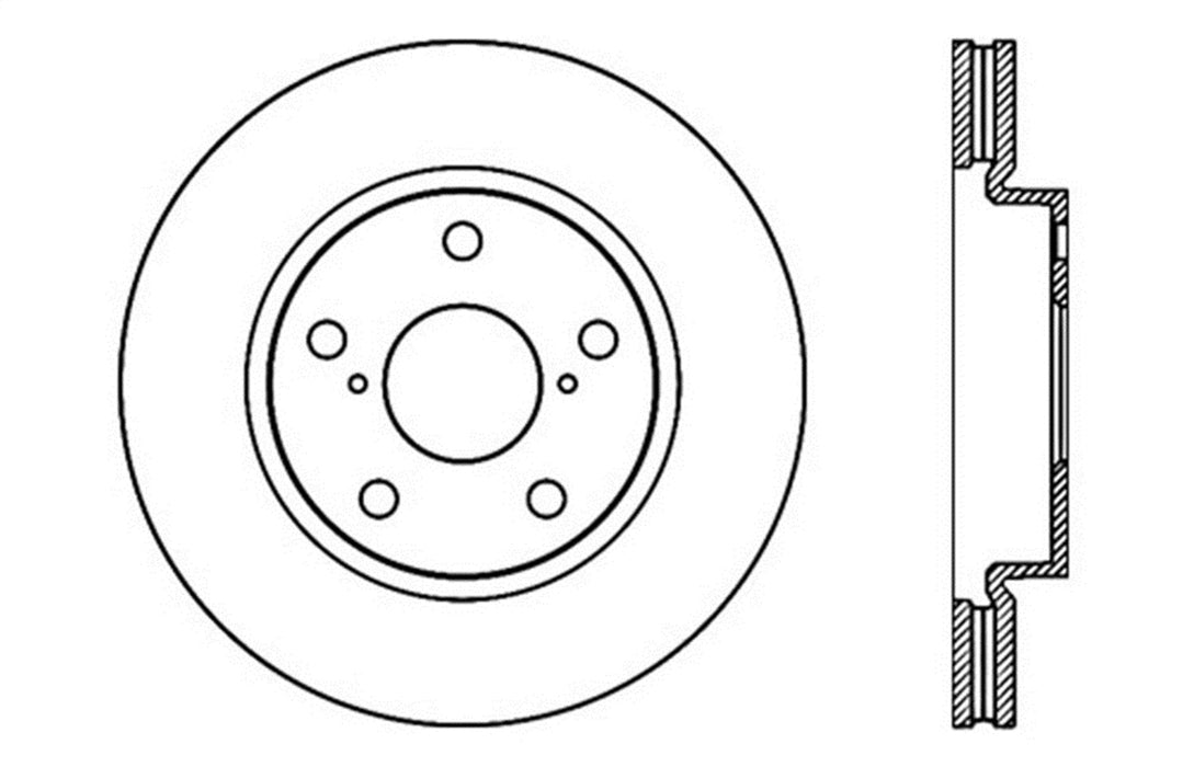 StopTech 128.44147L StopTech Sport Cross Drilled Brake Rotor; Front Left - Truck Part Superstore