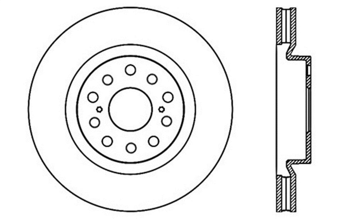 StopTech 128.44148R StopTech Sport Cross Drilled Brake Rotor; Front Right - Truck Part Superstore