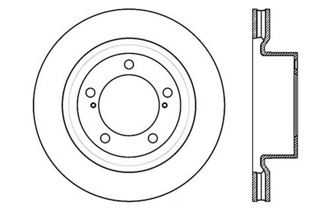 StopTech 128.44156R StopTech Sport Cross Drilled Brake Rotor; Front Right - Truck Part Superstore