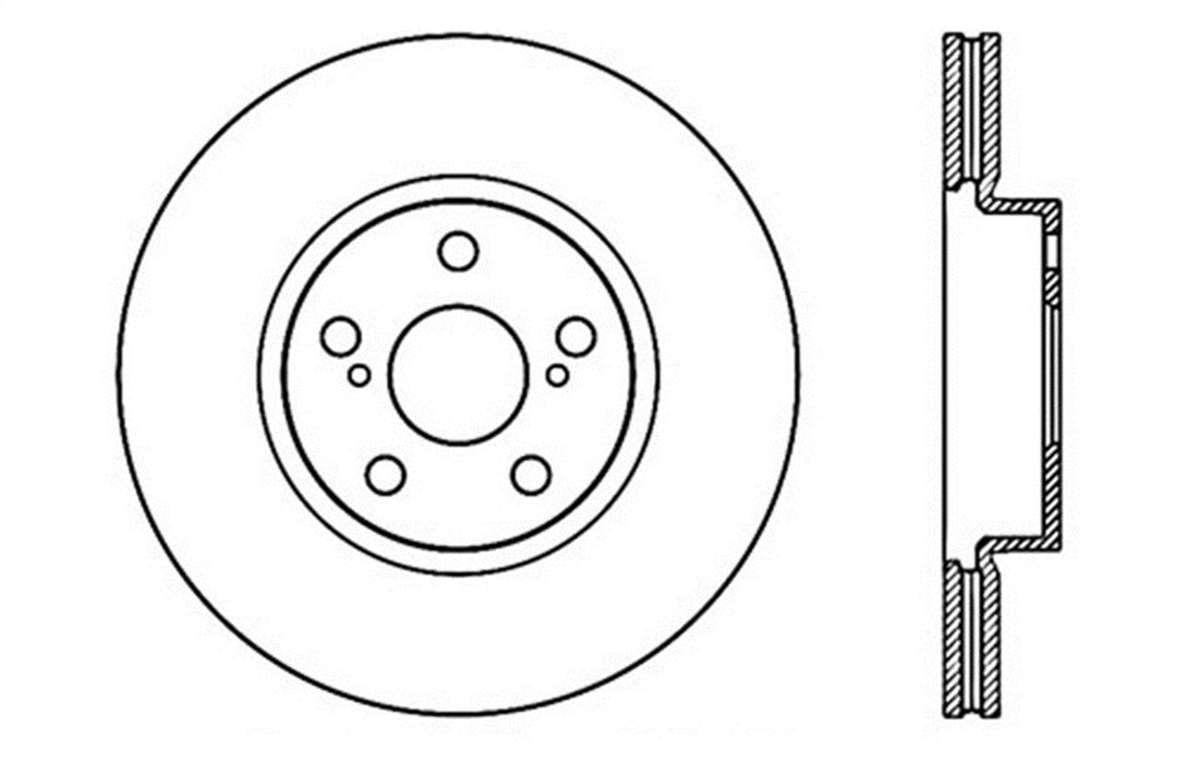 StopTech 128.44160L StopTech Sport Cross Drilled Brake Rotor; Front Left - Truck Part Superstore