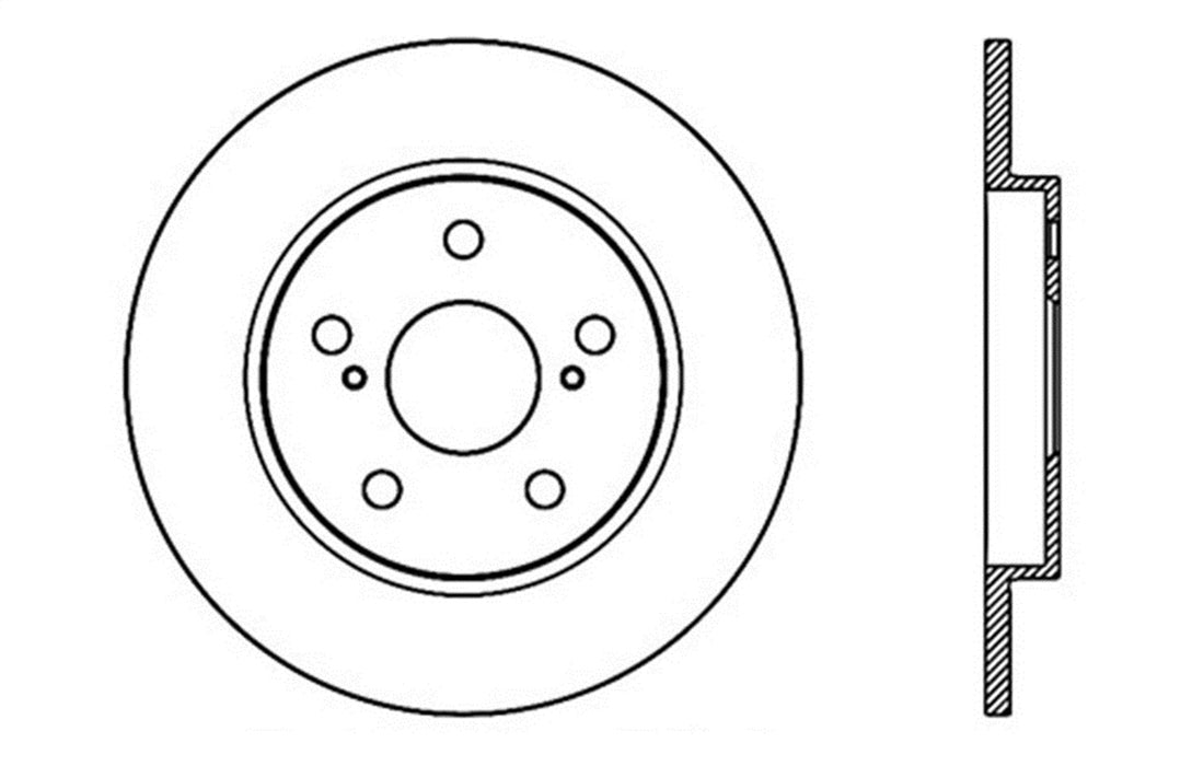 StopTech 128.44161L StopTech Sport Cross Drilled Brake Rotor; Rear Left - Truck Part Superstore
