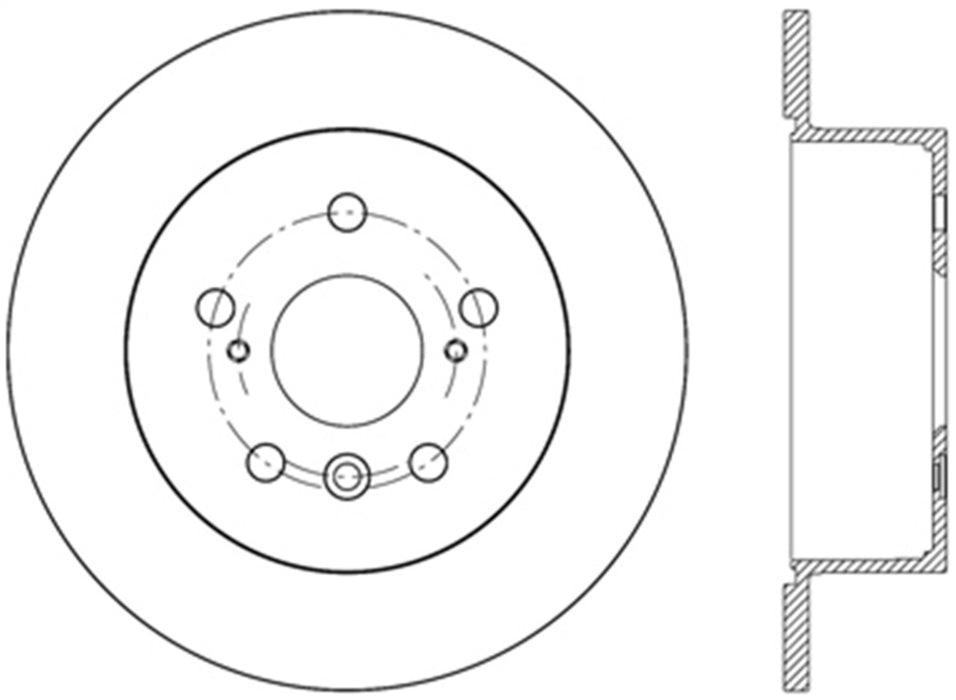 StopTech 128.44188R StopTech Sport Cross Drilled Brake Rotor; Rear Right - Truck Part Superstore