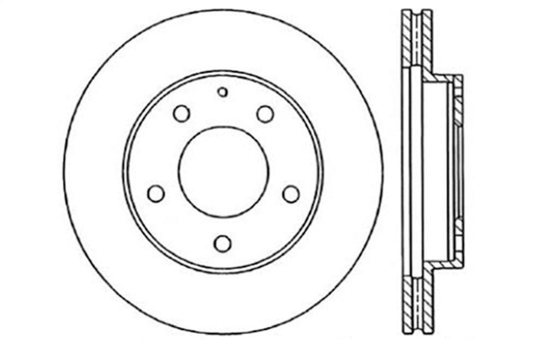 StopTech 128.45048L StopTech Sport Cross Drilled Brake Rotor; Front Left - Truck Part Superstore