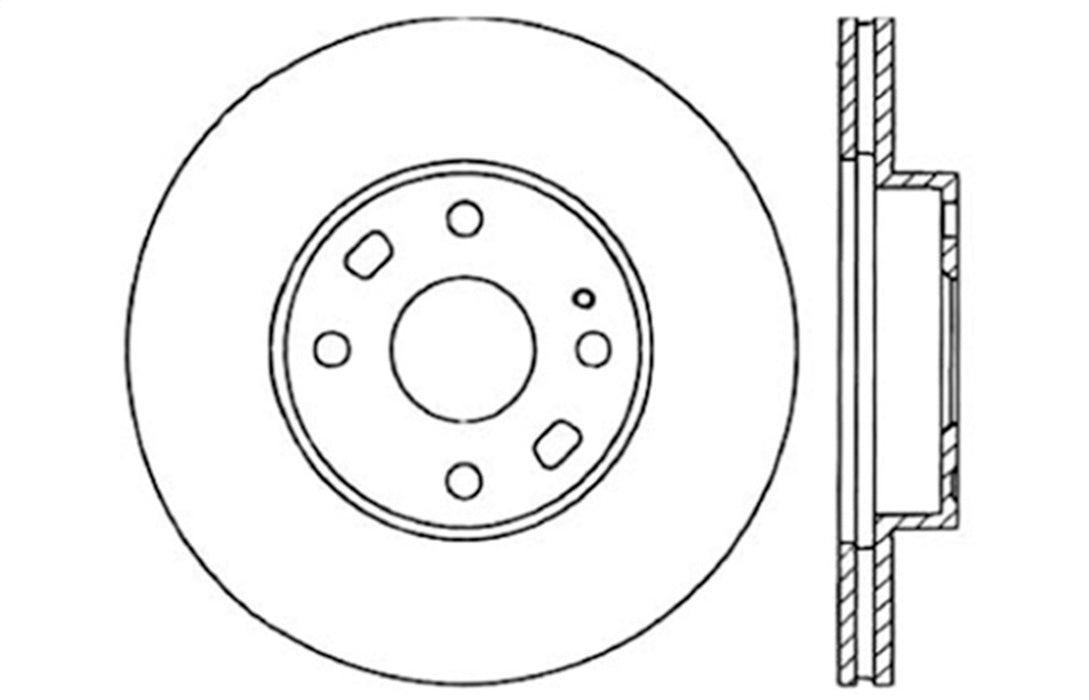 StopTech 128.45050CR StopTech Sport Cryo Cross Drilled Brake Rotor; Front Right - Truck Part Superstore