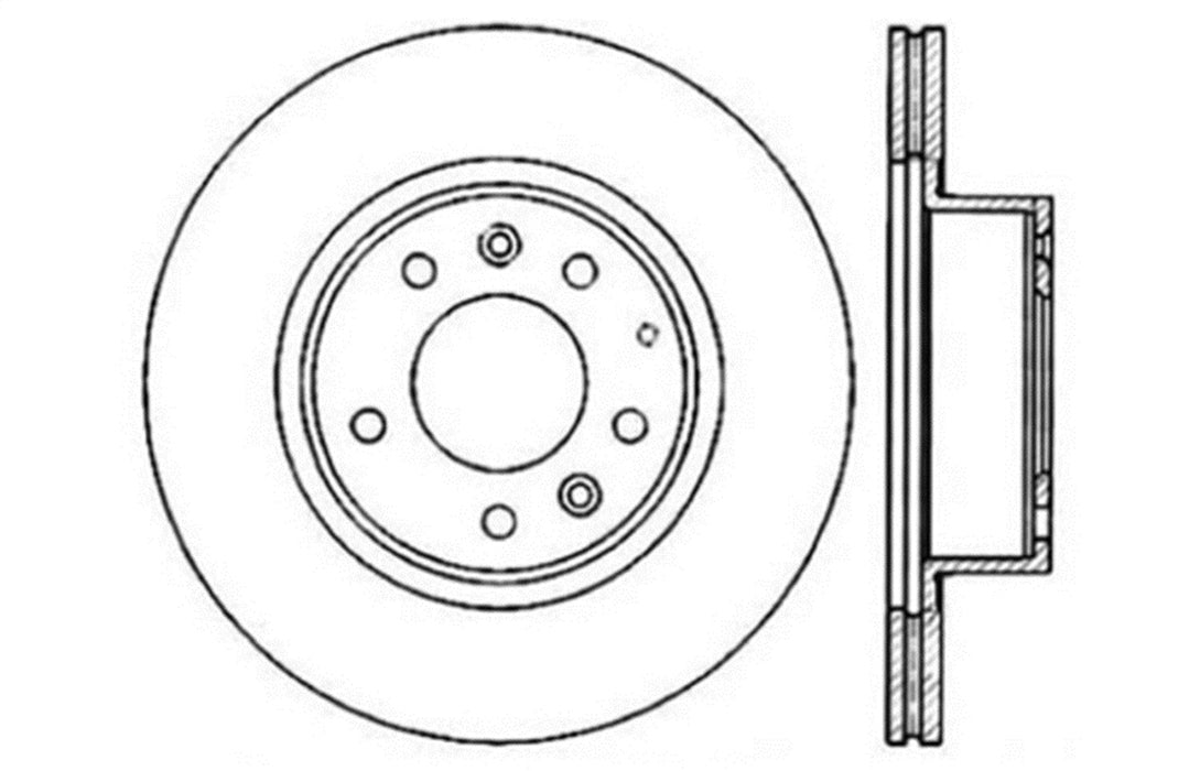 StopTech 128.45051CR StopTech Sport Cryo Cross Drilled Brake Rotor; Front Right - Truck Part Superstore