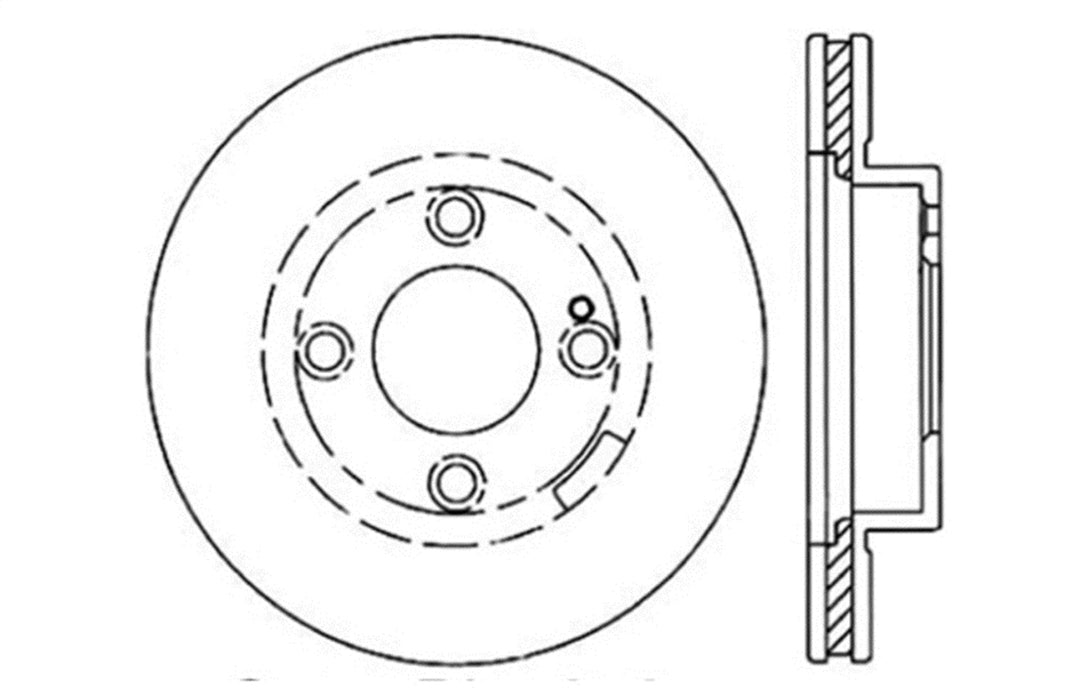 StopTech 128.45058CL StopTech Sport Cryo Cross Drilled Brake Rotor; Front Left - Truck Part Superstore