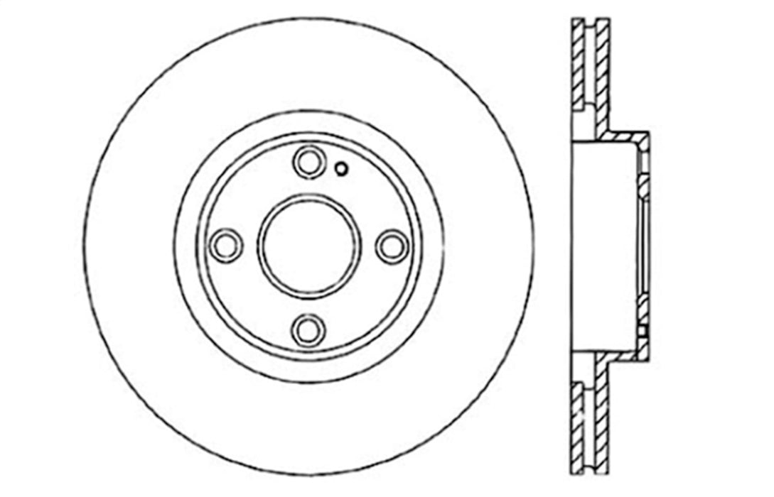StopTech 128.45061CL StopTech Sport Cryo Cross Drilled Brake Rotor; Front Left - Truck Part Superstore