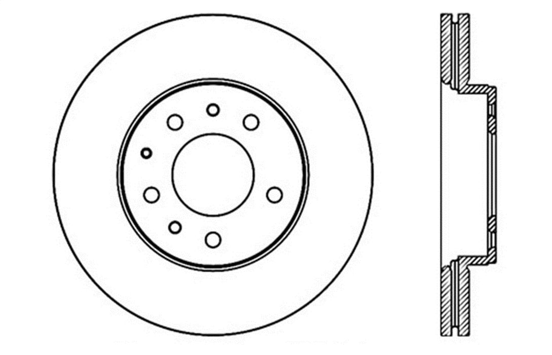 StopTech 128.45063CL StopTech Sport Cryo Cross Drilled Brake Rotor; Front Left - Truck Part Superstore