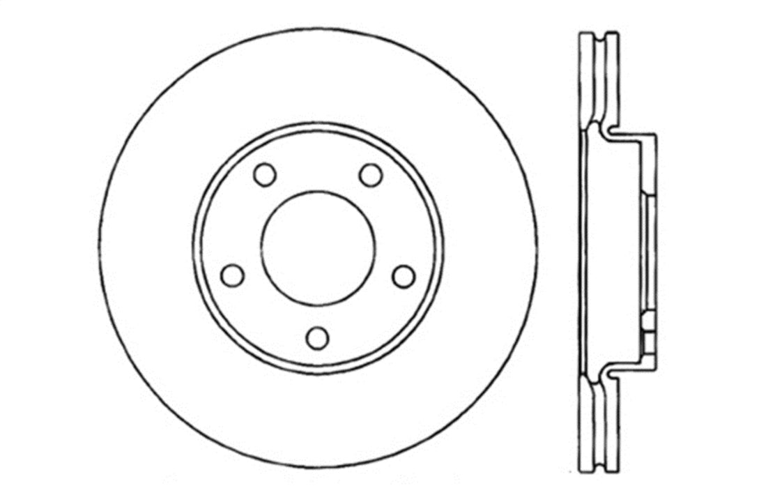 StopTech 128.45068CR StopTech Sport Cryo Cross Drilled Brake Rotor; Front Right - Truck Part Superstore