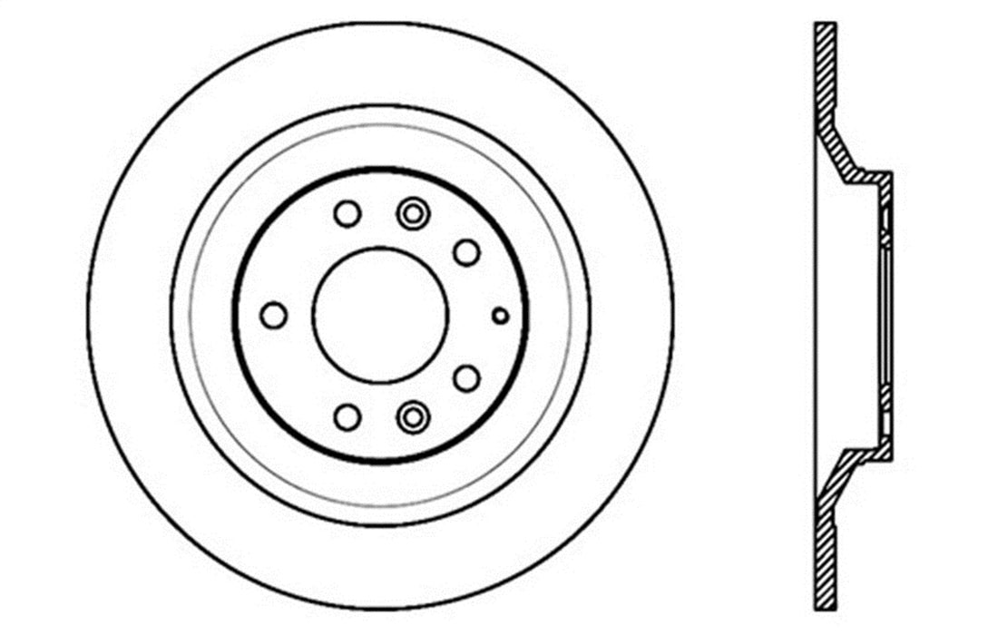StopTech 128.45074CL StopTech Sport Cryo Cross Drilled Brake Rotor; Rear Left - Truck Part Superstore