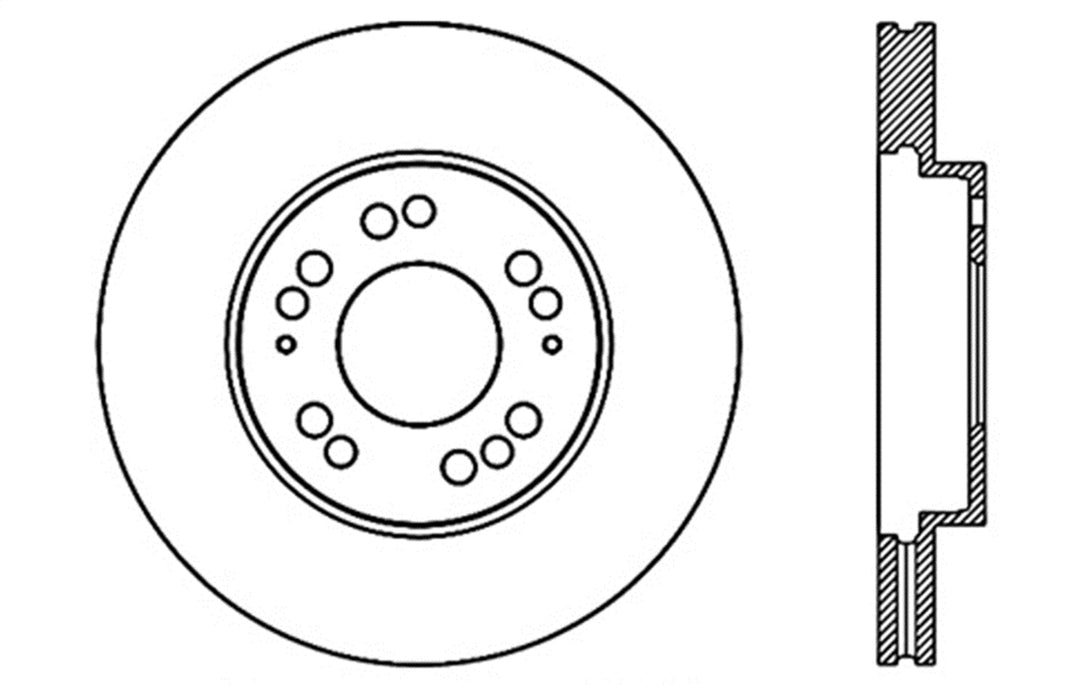 StopTech 128.46032L StopTech Sport Cross Drilled Brake Rotor; Front Left - Truck Part Superstore
