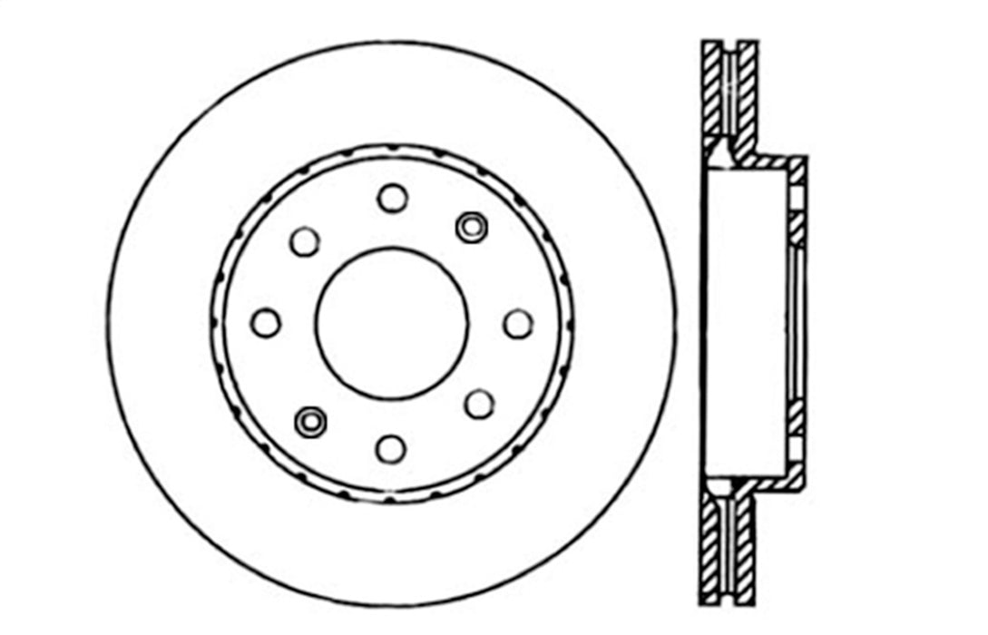 StopTech 128.46039R StopTech Sport Cross Drilled Brake Rotor; Front Right - Truck Part Superstore